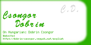 csongor dobrin business card